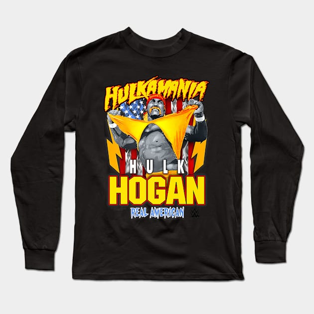 Hulk Hogan Hulkamania Real American Ripped Long Sleeve T-Shirt by Holman